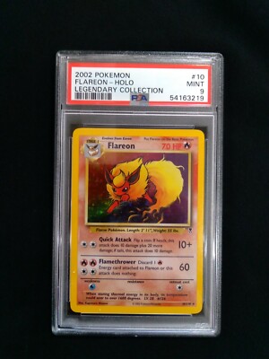 2002 Pokemon Flareon HOLO Legendary Collection #10 MINT Graded PSA