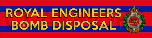 ROYAL ENGINEERS BOMB DISPOSAL car sticker british army military - Afbeelding 1 van 1