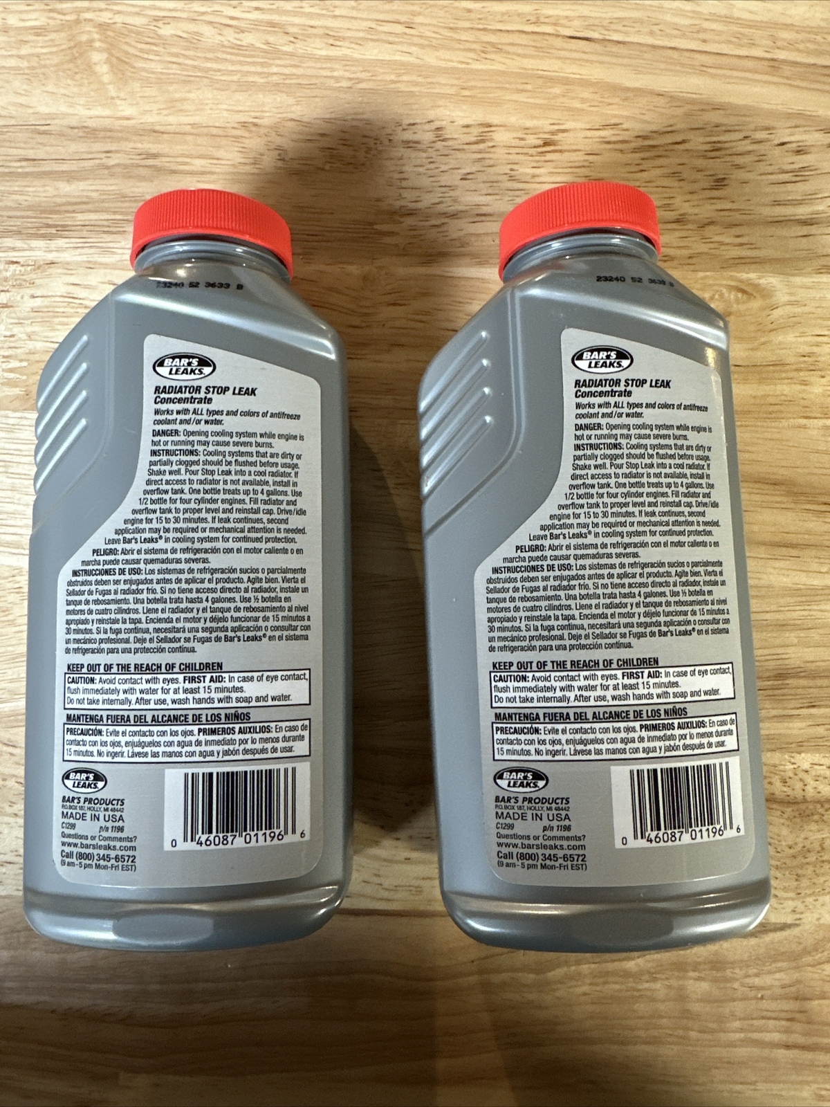 2x Bars Leaks Radiator Sealer 1196 Coolant Additive; 11 Ounce Bottles