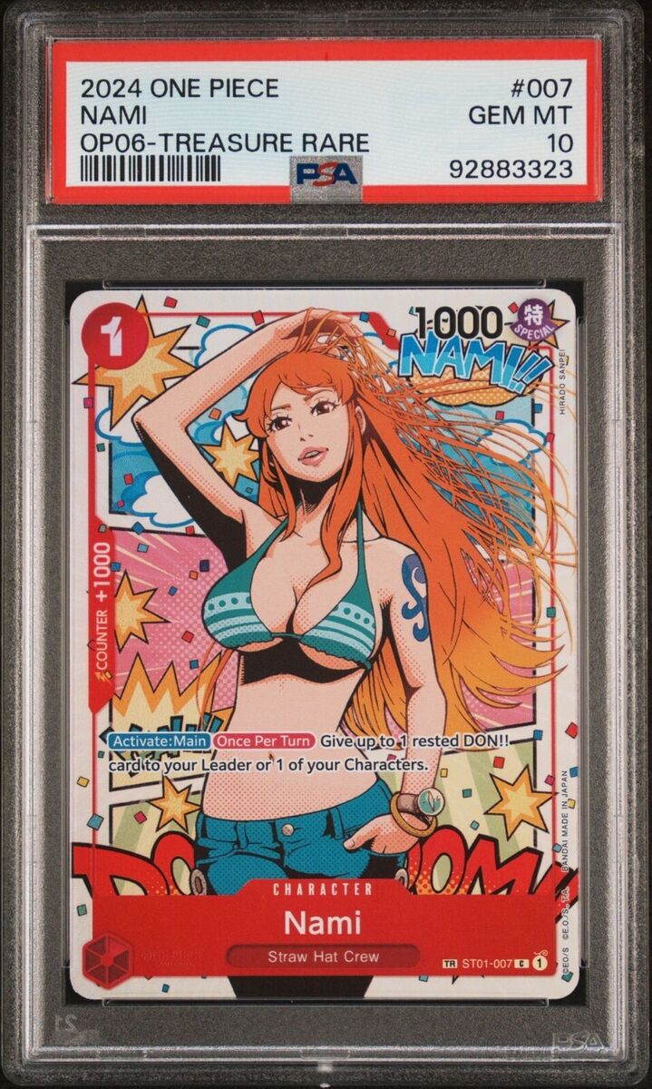 2024 One Piece OP06 Nami ST01-007 TR Treasure Rare PSA 10 2024 One Piece OP06 Nami ST01-007 TR Treasure Rare PSA 10