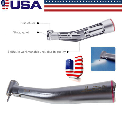 Dental 1:5 Increasing Electric Fiber Optic Contra Angle Handpiece Push LED ns