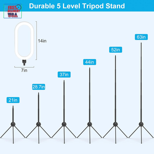 Ring Light with Tripod Stand and Phone Holder 14” Selfie Lights for Tiktok Phone - Picture 4 of 12