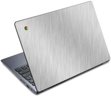 BRUSHED ALUMINUM Vinyl Lid Skin Cover fits Acer Chromebook C720