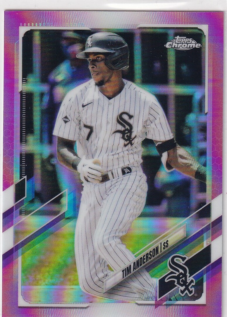 2021 Topps Chrome Pink Refractors #36 Tim Anderson