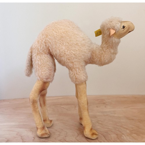 Steiff Standing 12" Camel/ HTF Mohair Plush Circa 1959-67 #1528.00 w Button Tag - Picture 4 of 10