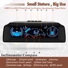 OBD2 Car Dash Head Up Display Speedometer Smart Slope Meter Inclinometer Compass