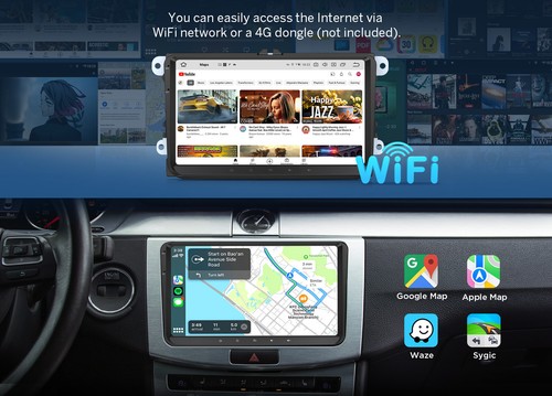 Eonon Android 14 9" Car Radio Stereo GPS Navi WIFI For VW Jetta Passat Golf 5 6 - Picture 9 of 20