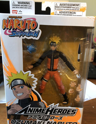 Bandai Anime Heroes Naruto Shippuden Uzumaki Naruto 6'' Action Figure NEW IN BOX