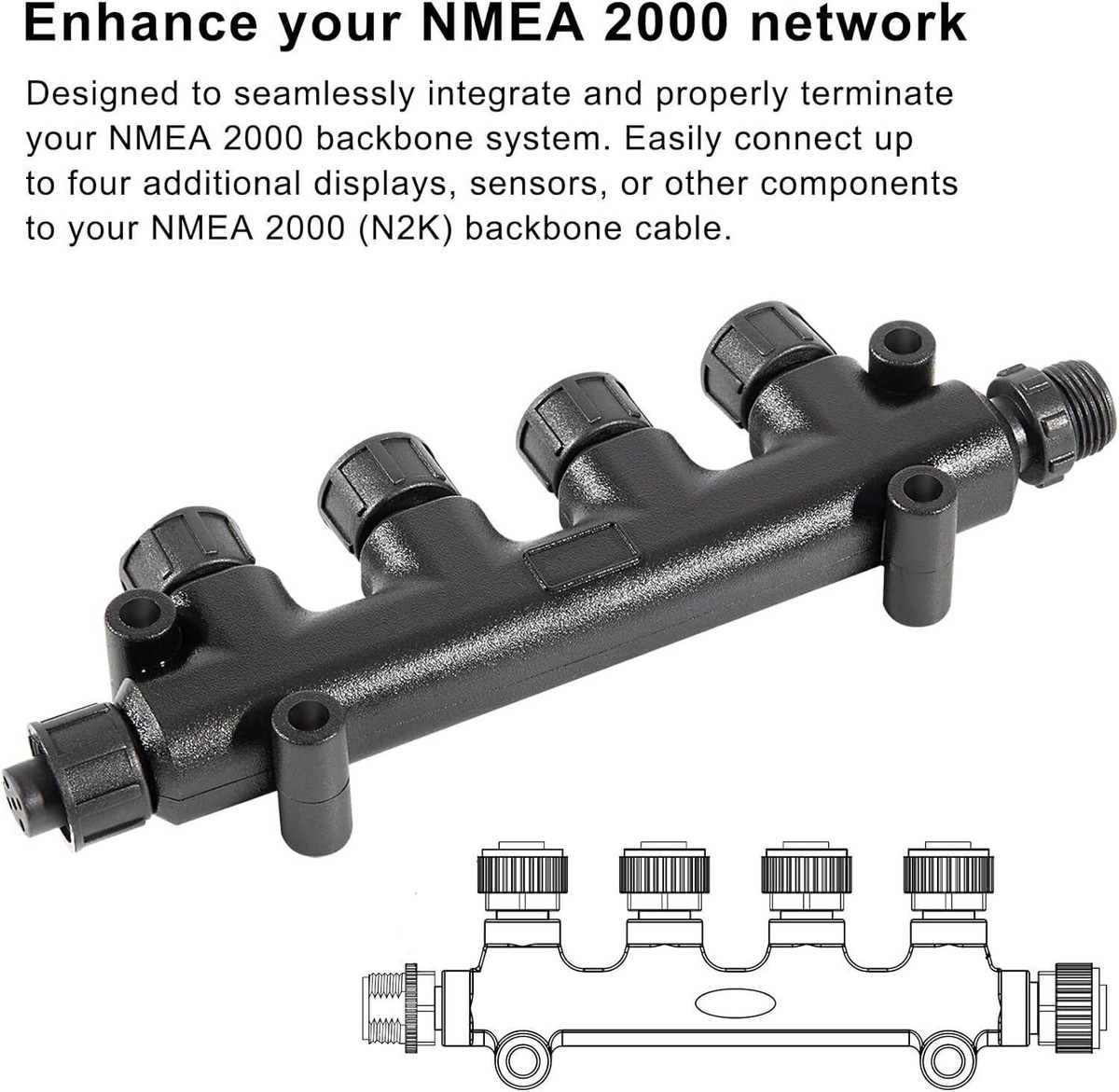 Garmin Store NMEA 2000 Starter Kit - Complete Marine Network Setup For Lowrance/Simrad/Garmin Nmea 2000 Cable