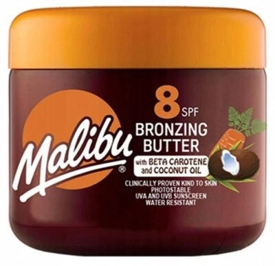 Malibu SPF 8 Bronzing Tanning Body Butter with Beta Carotene + Coconut Oil 300ml