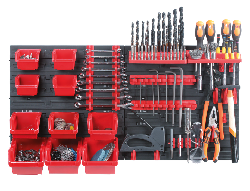 WALL MOUNT STORAGE BOARD ORGANIER BOXES GARAGE TOOL DIY BIN PANEL RACK ...