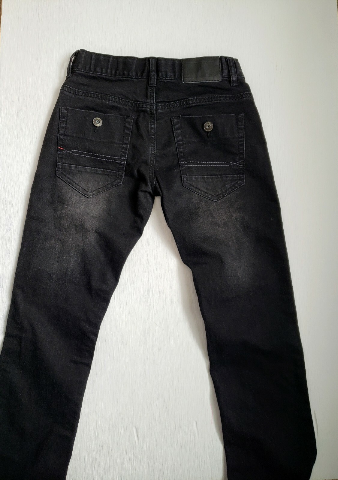 Girls Tommy Hilfiger Black Jeans Size 8 Slim Stretch Button Youth Pants thumbnail 3