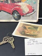 Vintage VW Volkswagen Car Keys Lot Bug Photo Manual Book Automotive Ephemera