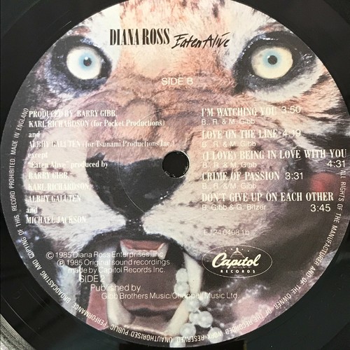 DIANA ROSS Eaten Alive 1985 UK PROMO Vinyl LP EXCELLENT Michael Jackson - Picture 4 of 5