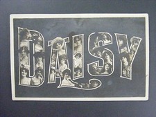 Daisy Large Letter Ladies Name Real Photo Postcard RPPC 1906