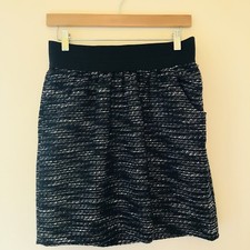 The Limited Outback Red Womens Small Skirt Black White Tweed Pockets Pull On 317