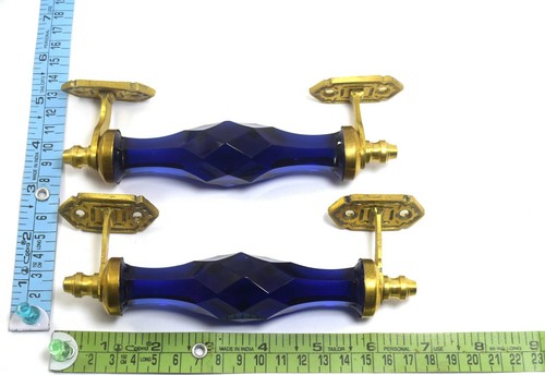 Blue Glass Door Handles New Beautiful Victorian Style Cabinet Puller. i24-181 - Picture 8 of 10