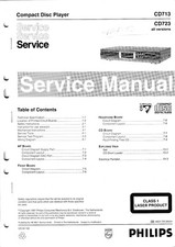 Servizio Manuale di Istruzioni per Philips CD 713, CD 723 10 Cdr 570, Cdr