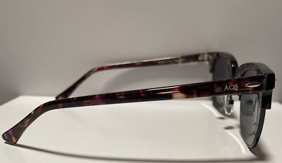 NWT - AQS Milo 49mm Clubmaster Sunglasses with Purple Lenses  display picture 2