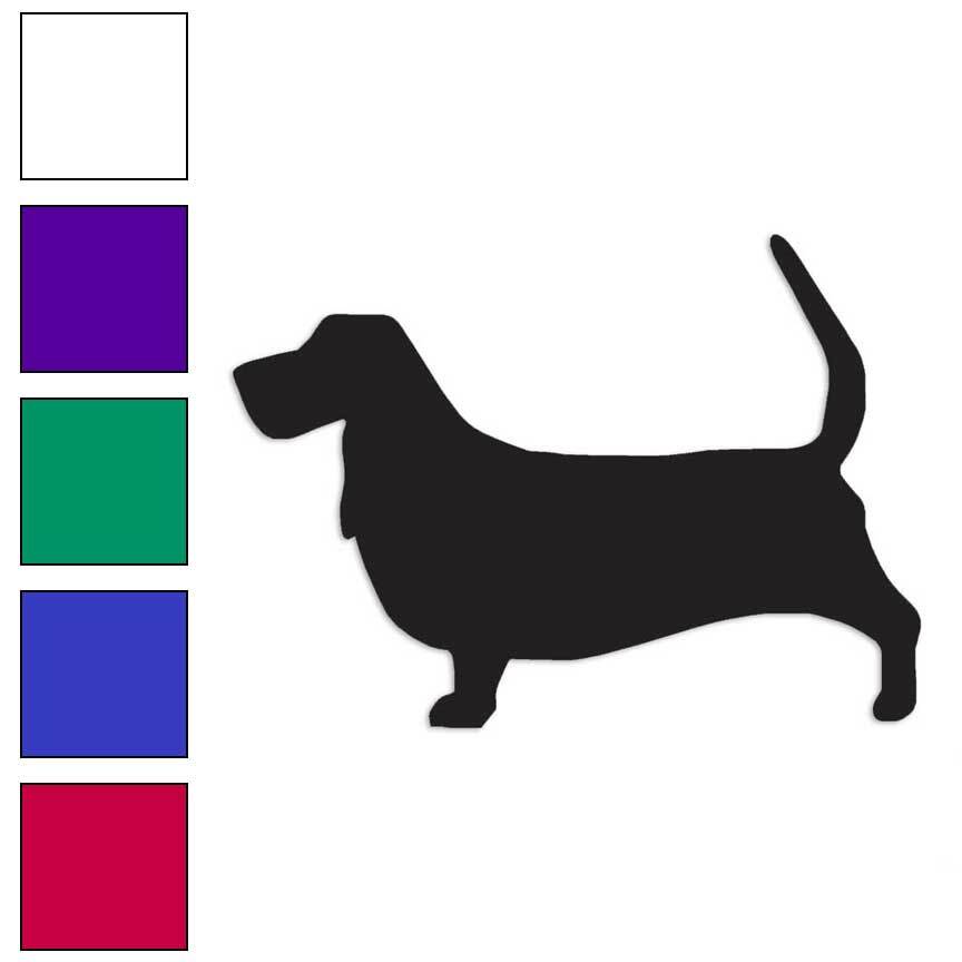 Basset Hound Dog, Vinyl Decal Sticker, Multiple Colors & Sizes #1916