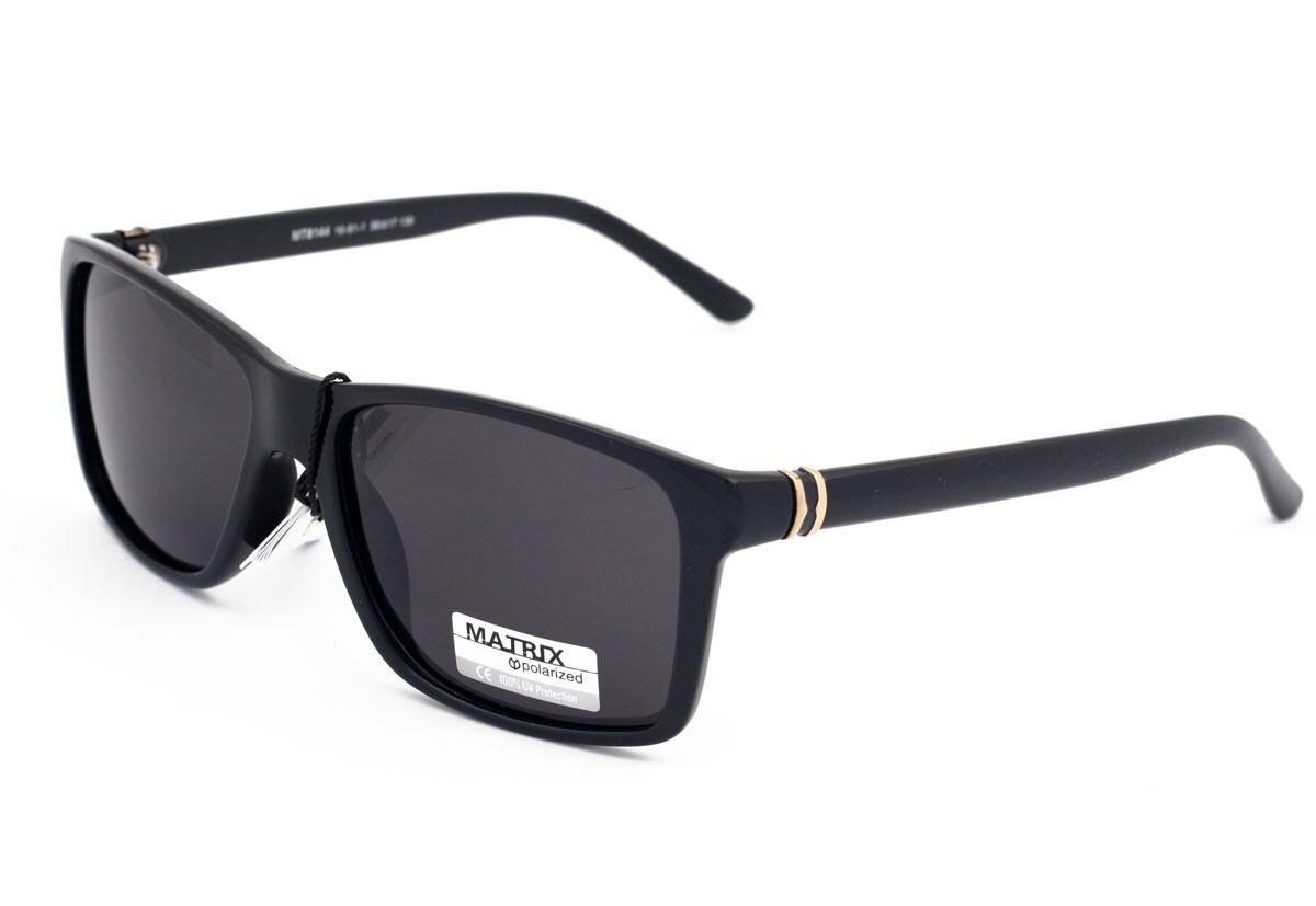Matrix® Classic Fashion Polarised Sunglasses for Men Driving  Square Grey Lenses