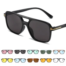 Vintage Trendy Sunglasses for Women Men Retro Square Frame Sun Glasses Eyewear
