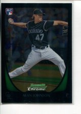 2011 Bowman Chrome Draft Alan Johnson RC #53 Colorado Rockies