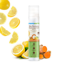 Mamaearth Skin Illuminate Sunscreen Gel SPF 50 with Vitamin C  Turmeric- 50g