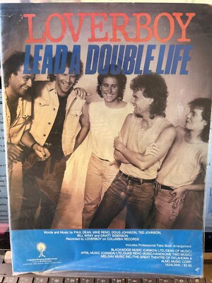 1985 Rock Sheet Music LOVERBOY  Lead A Double Life 