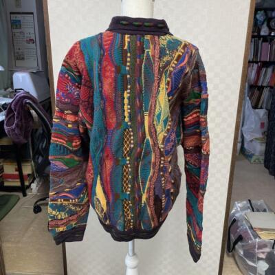 COOGI] Vintage 3D Knit [1990s-] Super Rare multicolor SIZE M wool
