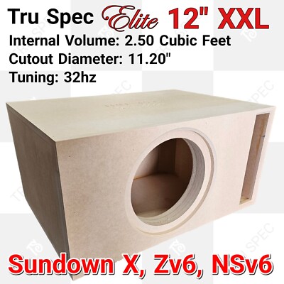 TRU SPEC Elite Single 12 XXL HD Subwoofer Enclosure Box For