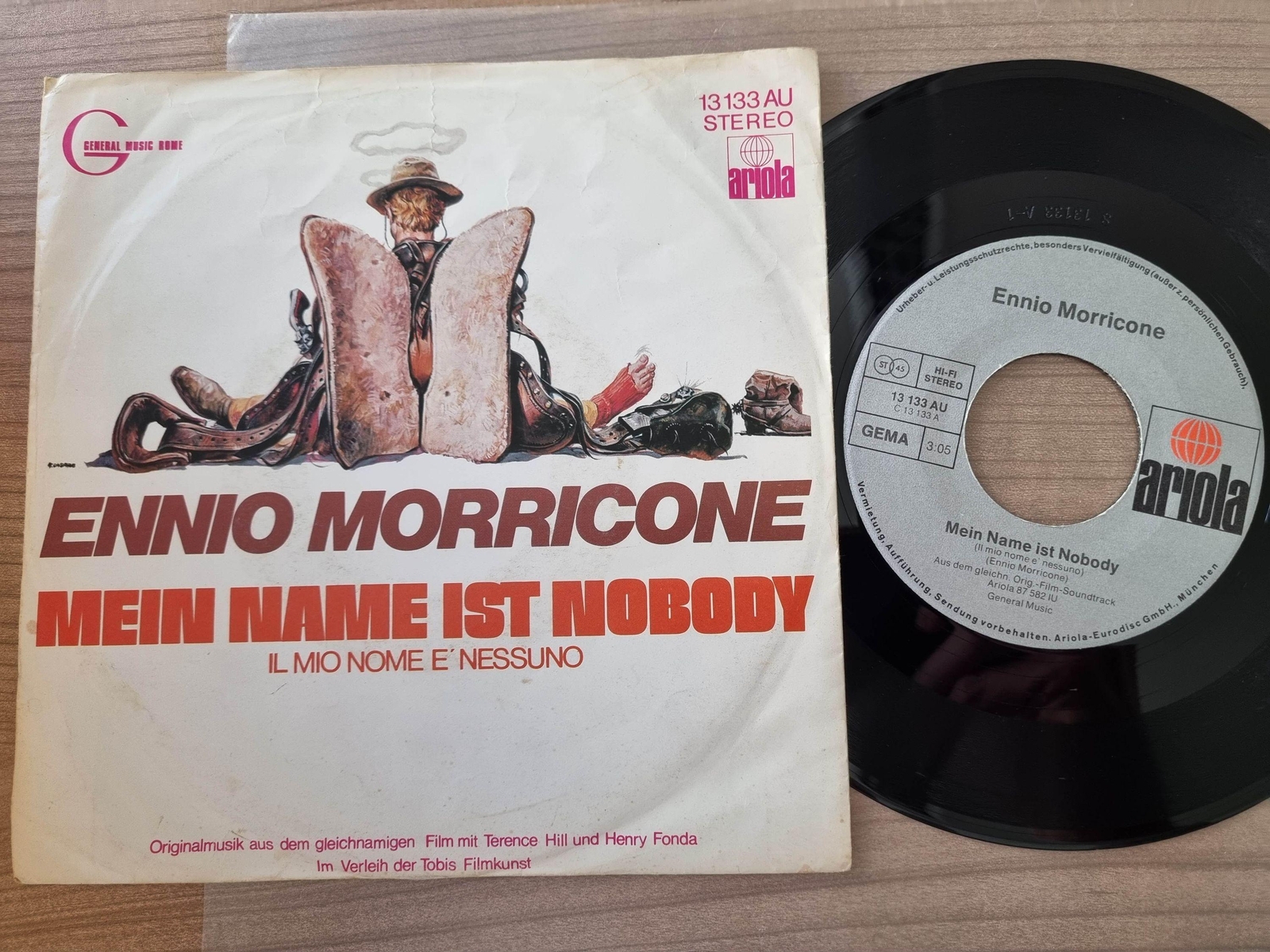 7"" Single Ennio Morricone - Mein Name ist Nobody Vinyl Germany/ TERENCE HILL