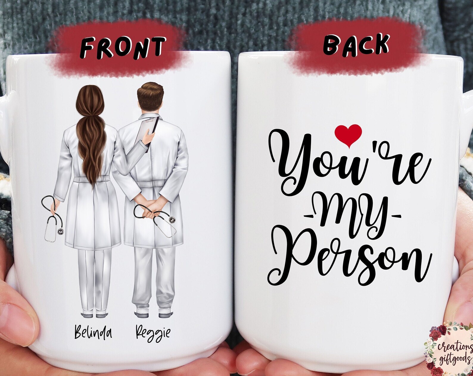 Doctor And Nurse Cuuple Mug 1st Anniversary Gift For Husband Custom Nurse Gift