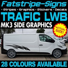 to fit RENAULT TRAFIC MK3 LWB GRAPHICS STICKERS STRIPES DAY VAN CAMPER MOTORHOME