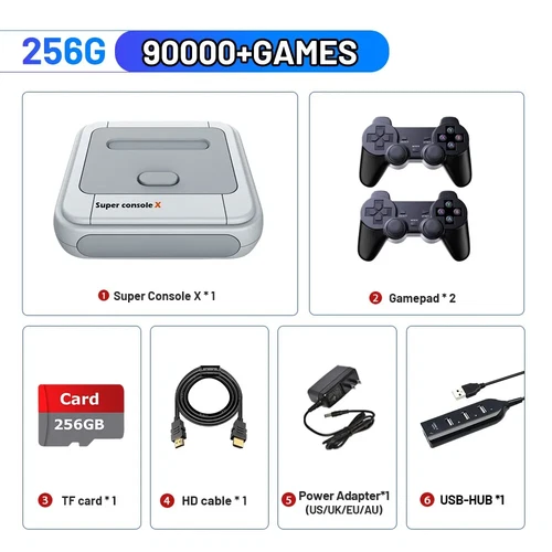 KINHANK Game Box Super Console X Retro-Videospielkonsole, Unterstützt 