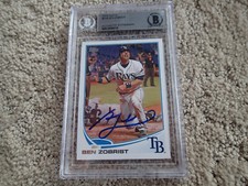 2013 Topps #218 BEN ZOBRIST Signed AUTOGRAPH BECKETT COA Slab RC Chicago Cubs