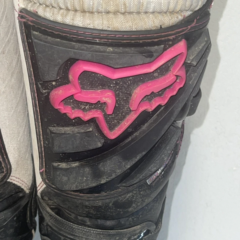 Botas de motocross Fox Comp 5 para mujer talla 9 (W9, EU 41) negro rosa 4 correas Foto 4 de 4
