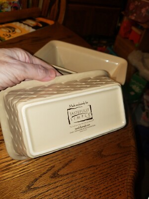 Tastefully Simple MINI LOAF PANS Basket Weave Design Tan