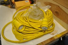 DANIEL WOODHEAD 12/3 POWER CORD100 FT 30 AMP 125/250  TWISTLOCK USA MADE