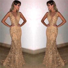 Women's Mermaid Evening Ball Dresses Long Party Bridesmaid Formal Prom Gowns