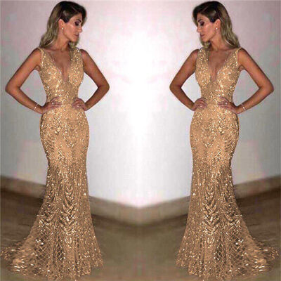 Women's Evening Ball Dresses Long Party Bridesmaid Formal Wedding Prom Gowns  | eBay