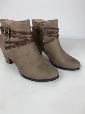 Life Stride Velocity Flex Woman s Size 8.5 W Side Zip Ankle Boots-643