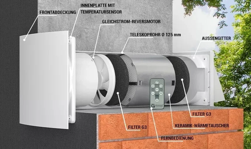 Awenta 100mm Standard Extractor Fan Silver ABS Front Panel ESCUDO Wall Ceiling Ventilation~5060698180021 01c Mp - View #6