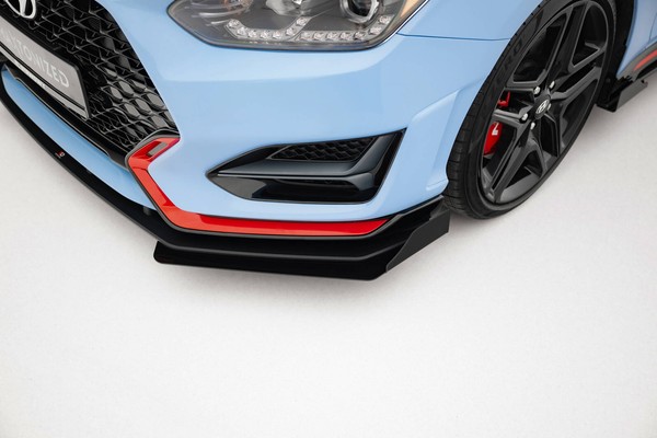 Front Flaps FüR Hyundai Veloster N Mk2 Schwarz Hochglanz Frontansatz-image