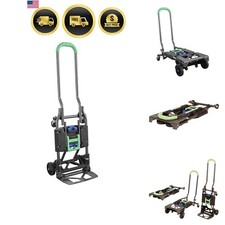 Compact & Versatile Folding Hand Truck - 300 lb Capacity | Lightweight Green
