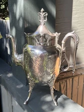 Wilcox Silver Co. Aesthetic Birds & Flowers Tea Pot