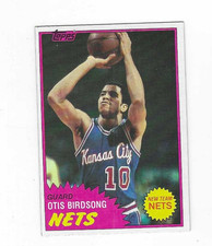 1981-82 TOPPS OTIS BIRDSONG #17 NEW JERSEY NETS