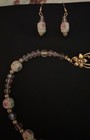 Artist  Hypo Venencia Wedding Cake, Gold Foil, Facet crystal, Roses Necklace Set — photo 9