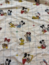 Vintage Dundee Disney Babies Mickey Mouse Thermal Crib Receiving Blanket 25  x37  