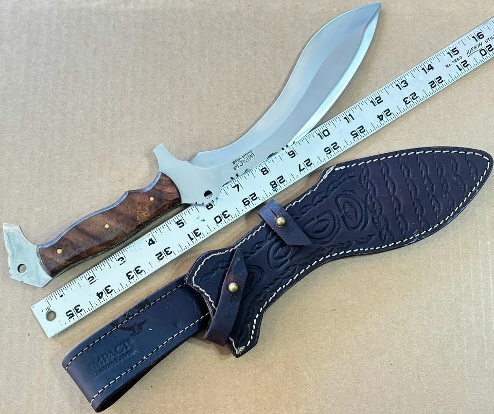 Cubiertos de impacto cuchillo de hoja fija personalizado Kukri SIN USAR 14" cuchillos de daga de combate Foto 3 de 4